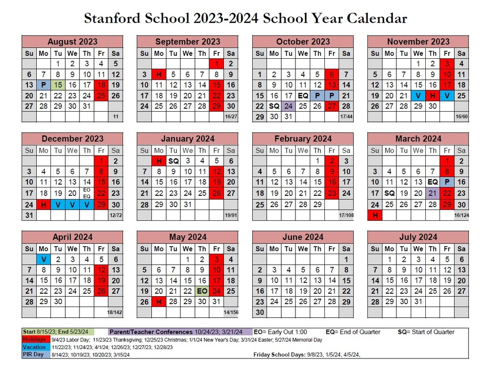 2023/2024 School Year Calendar